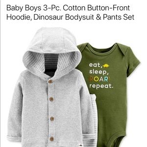 CARTER’S Baby Boys 3-pc Button Grey Size 12 mos